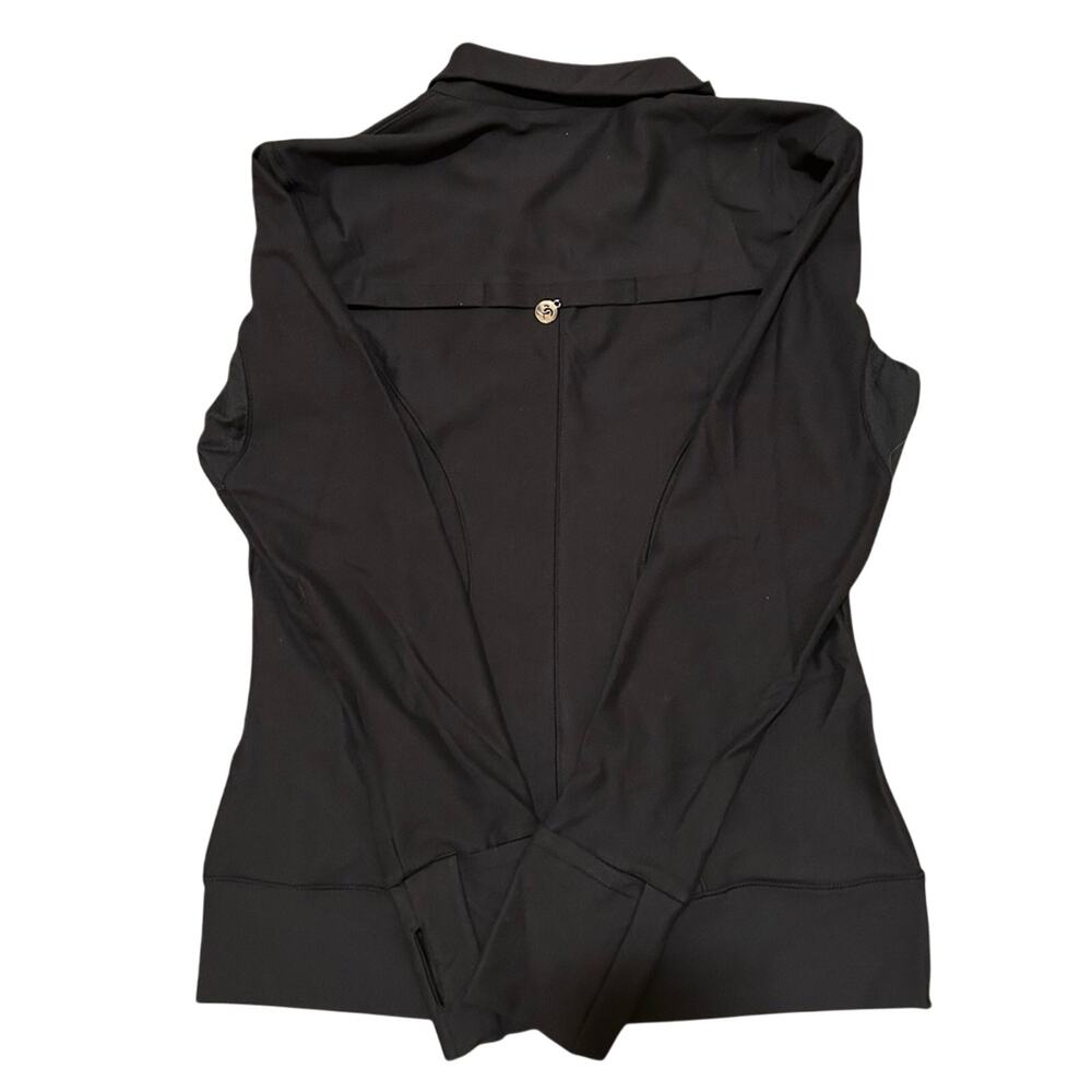 PN Jone Black Women's Sports Jacket Long Sleeve Size 8/Medium Zipper Pockets - Picture 5 of 15